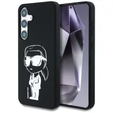 KARL LAGERFELD - Karl Lagerfeld Galaxy S25 Mobilskal MagSafe Silikon Graffiti Ikonik - Svart