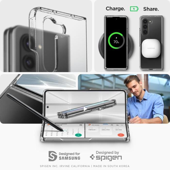 UTGATT - Spigen Galaxy Z Fold 5 Mobilskal Ultra Hybrid - Clear