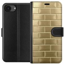 iSecrets - Plånboksfodral till Apple iPhone 16e med Gyllene Murstenar