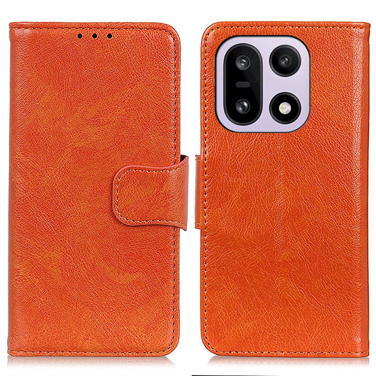 OnePlus 15 Plånboksfodral Nappa Texture Äkta läder - Orange (Orange) | 2353 | AlltMobil