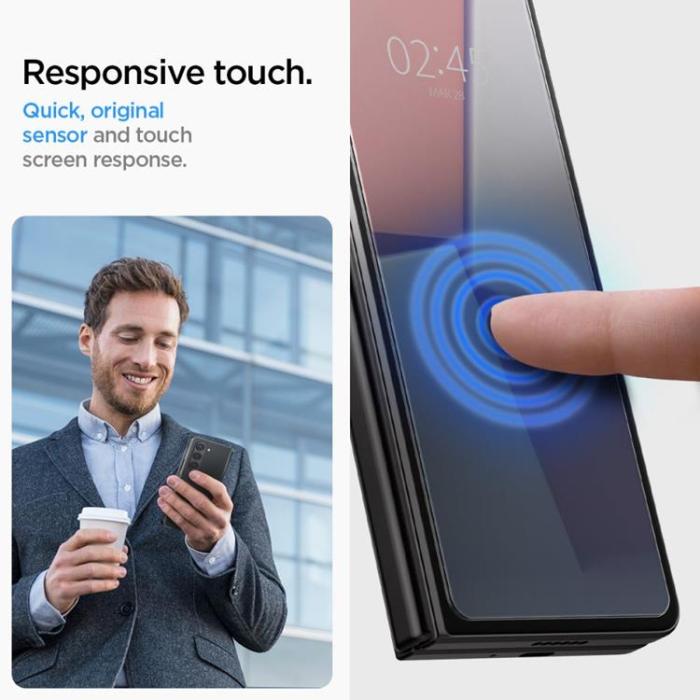 UTGATT - Spigen Galaxy Z Fold 5 Härdat Glas Skärmskydd EZ Fit