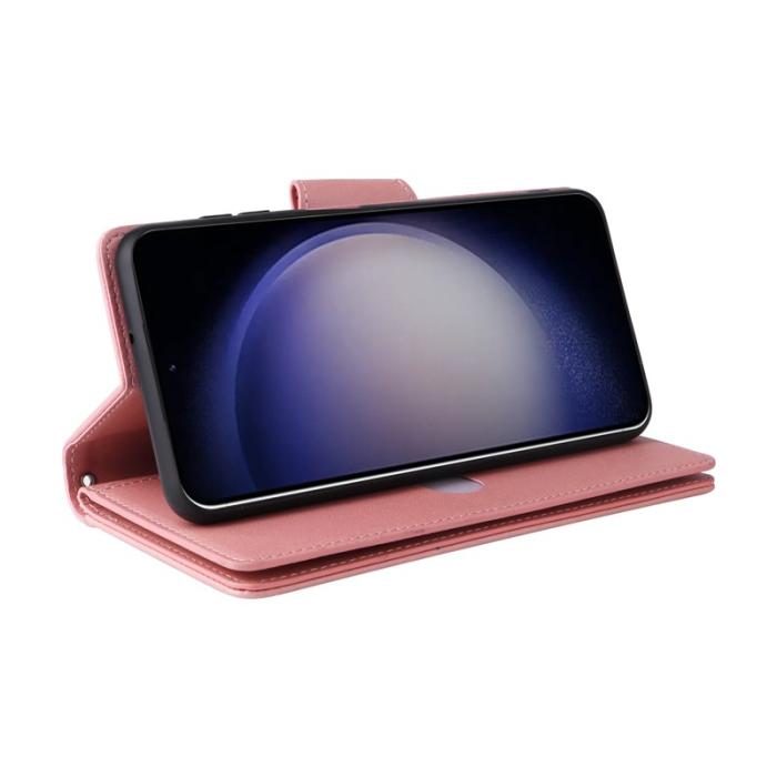 OEM - Plånboksfodral för Samsung Galaxy S26 Konstläder med dragkedja - Roséguld