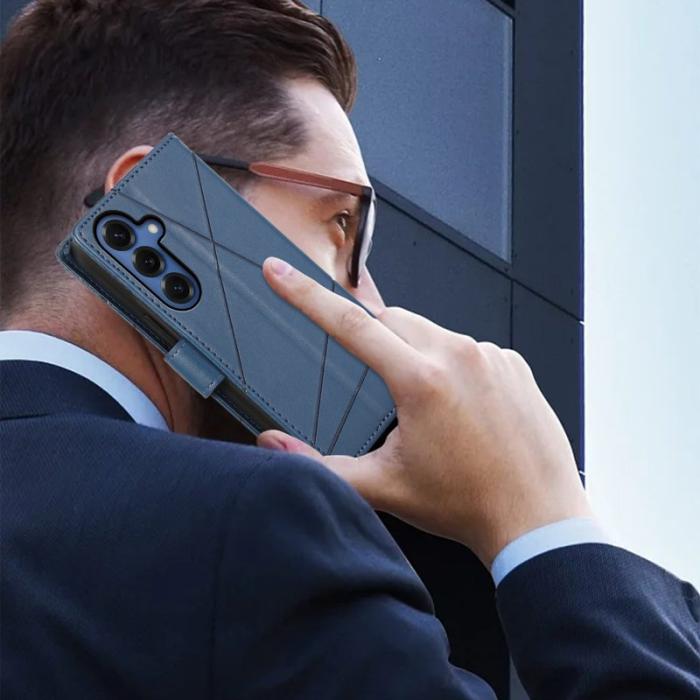 OEM - Plånboksfodral för Samsung Galaxy S26 Konstläder med handledsrem - Blå