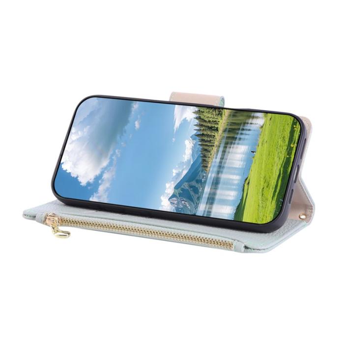OEM - Plånboksfodral för Samsung Galaxy S26 Konstläder med handledsrem - Cyan