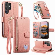 OEM - Pl&aring;nboksfodral f&ouml;r Samsung Galaxy S26 Ultra TKonstl&auml;der - Rosa
