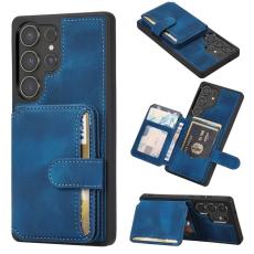 OEM - Pl&aring;nboksfodral f&ouml;r Samsung Galaxy S26 Ultra TPU + &Auml;kta l&auml;der - Safir