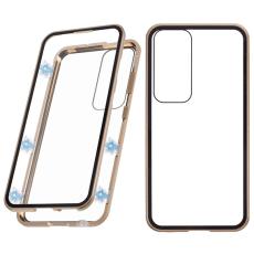 OEM - Mobilskal f&ouml;r Samsung Galaxy S26 Plus Dubbel-Sidigt H&auml;rdat Glas - Guld