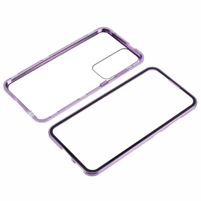 OEM - Mobilskal för Samsung Galaxy S26 Plus Dubbel-Sidigt Härdat Glas - Lila