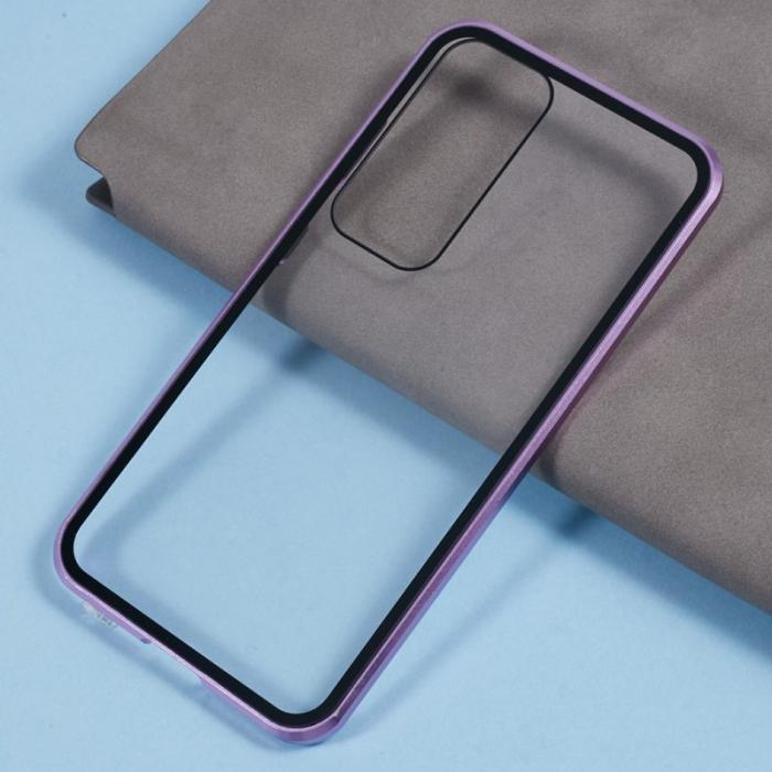 OEM - Mobilskal för Samsung Galaxy S26 Plus Dubbel-Sidigt Härdat Glas - Lila