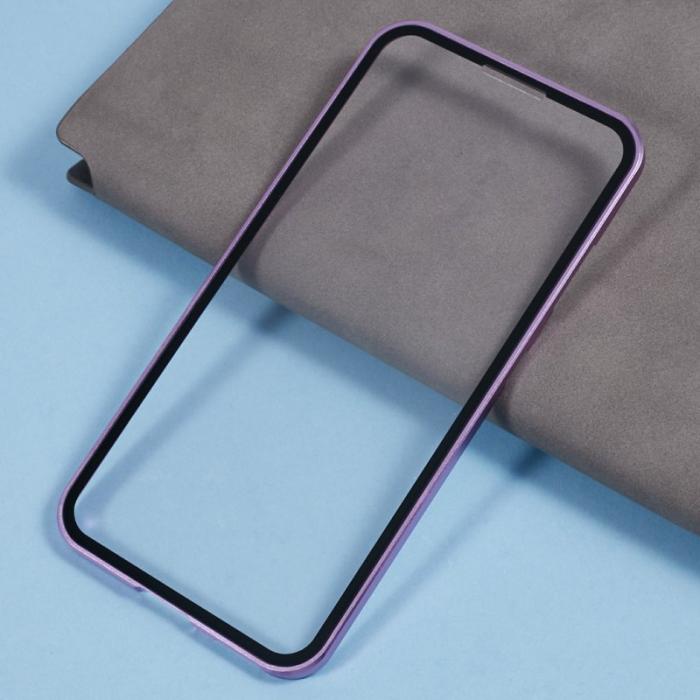 OEM - Mobilskal för Samsung Galaxy S26 Plus Dubbel-Sidigt Härdat Glas - Lila