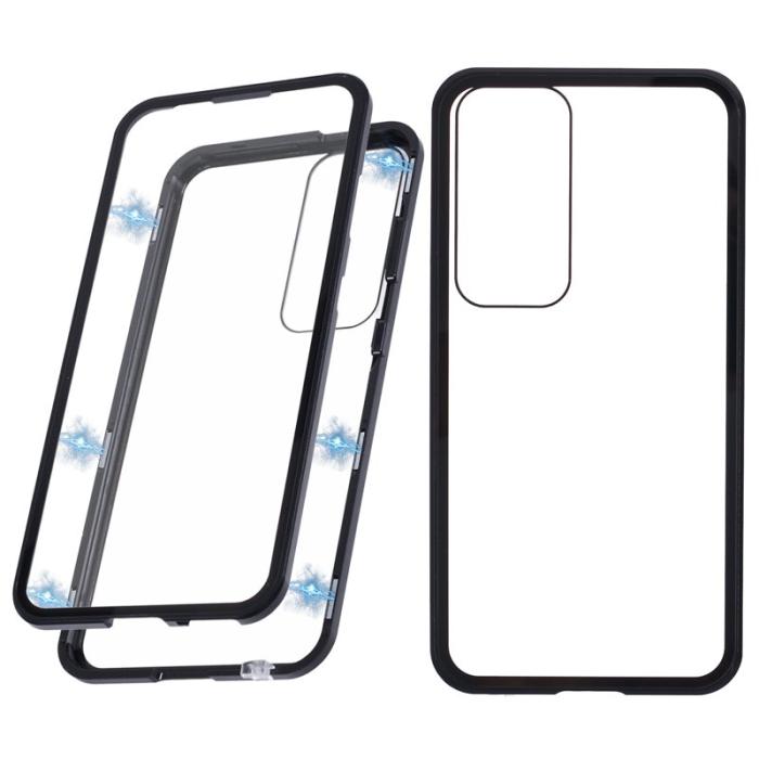 OEM - Mobilskal för Samsung Galaxy S26 Plus Dubbel-Sidigt Härdat Glas - Svart