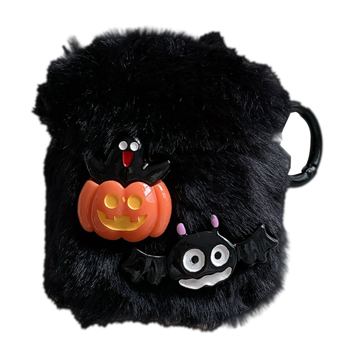 Airpods 1/2 Skal med Trådlös Laddning TPU - Fluffy Pumpkin Bat | 5566 | AlltMobil