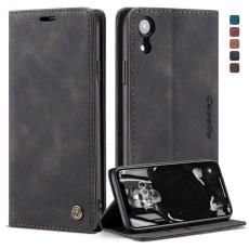 Caseme - CASEME 013 KonstL&auml;der Flip Stand Mobilskal f&ouml;r iPhone XR - Svart