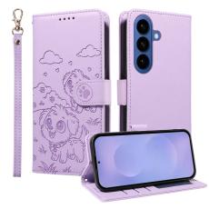 OEM - Mobilskal till Samsung Galaxy S26 Plus RFID-Skydd KonstL&auml;der Hundm&ouml;nster - Lila