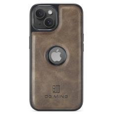 DG.MING - DG.MING Mobilskal till iPhone 14 Plus Anti-Fall L&auml;der PC+TPU Brun