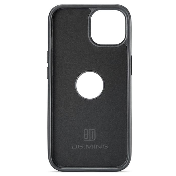 DG.MING - DG.MING Mobilskal till iPhone 14 Plus Anti-Fall Läder PC+TPU Brun