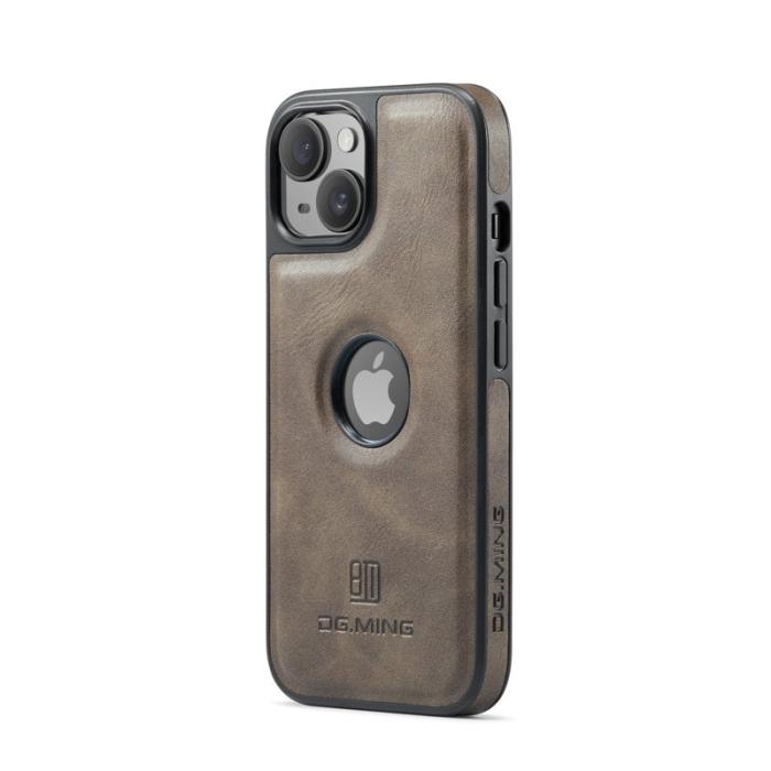 DG.MING - DG.MING Mobilskal till iPhone 14 Plus Anti-Fall Läder PC+TPU Brun