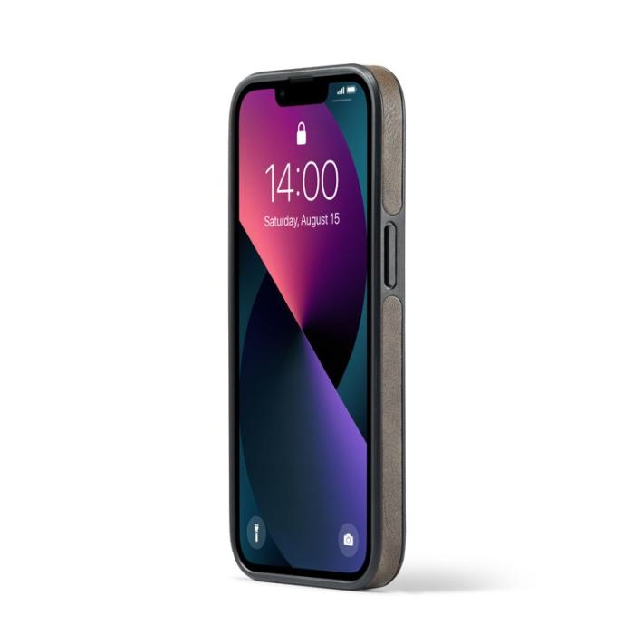 DG.MING - DG.MING Mobilskal till iPhone 14 Plus Anti-Fall Läder PC+TPU Brun