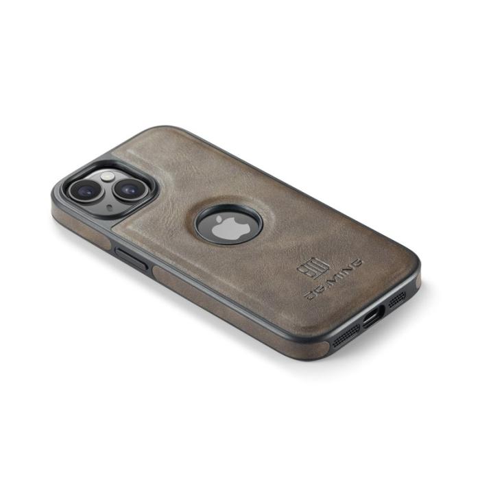 DG.MING - DG.MING Mobilskal till iPhone 14 Plus Anti-Fall Läder PC+TPU Brun