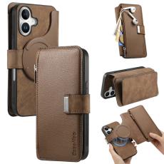 CASENEO - CASENEO MW-02 iPhone 16 Pl&aring;nboksfodral Konstl&auml;der - Brun
