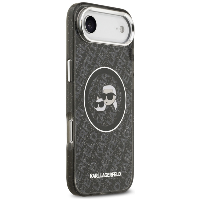 KARL LAGERFELD - Karl Lagerfeld iPhone Air Mobilskal Magsafe Glitter Karl Och Choupette Heads