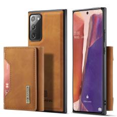 DG.MING - DG.MING M2 Tri-fold Konstl&auml;der Pl&aring;nboksfodral f&ouml;r Samsung Galaxy Note20 - Brun