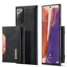 DG.MING - DG.MING M2 Tri-fold Konstl&auml;der Pl&aring;nboksfodral f&ouml;r Samsung Galaxy Note20 - Svart