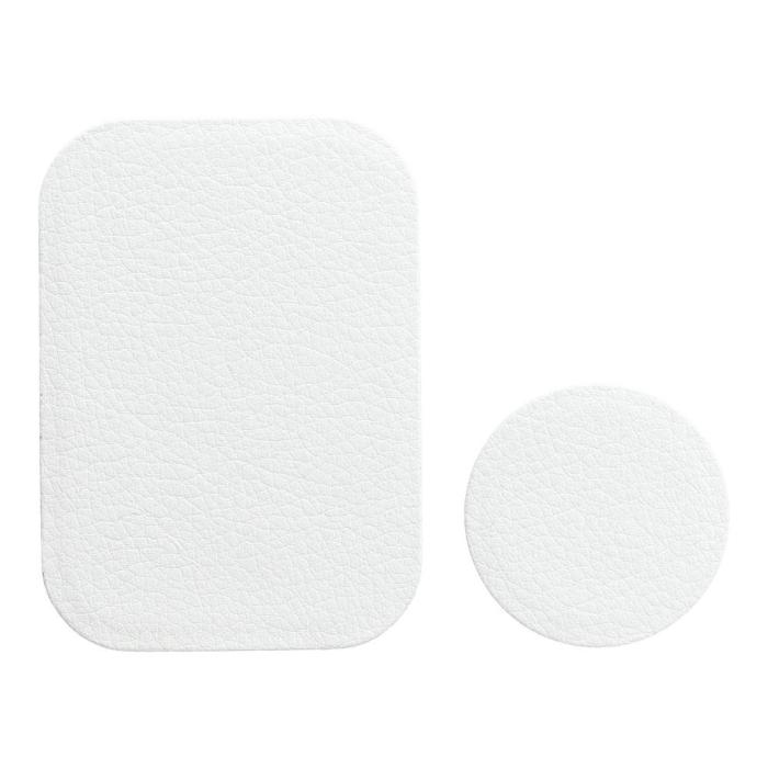 Forcell - Badget till magnet Mobilhållare leather Vit