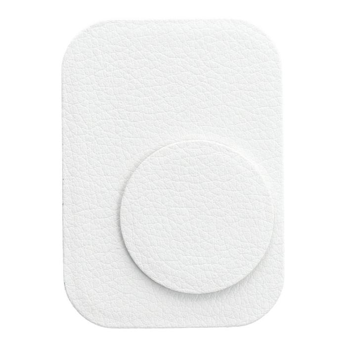 Forcell - Badget till magnet Mobilhållare leather Vit