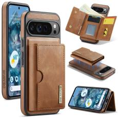 DG.MING - DG.MING M6 Series Konstl&auml;der Pl&aring;nboksfodral f&ouml;r Google Pixel 9 Pro - Brun