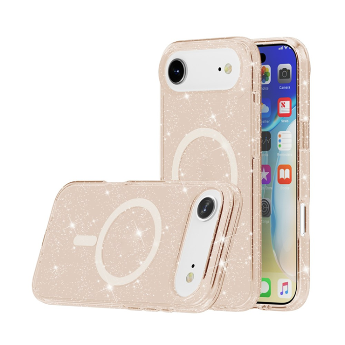 A-One Brand - iPhone 17 Air Mobilskal MagSafe Puderglitter - Guld