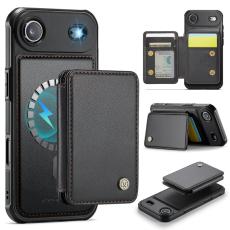 JEEHOOD - JEEHOOD J05 Mobilskal till iPhone Air i L&auml;der med Magnetficka - Svart