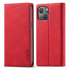 LC.imeeke - LC.IMEEKE iPhone 15 Pl&aring;nboksfodral Konstl&auml;derSt&auml;ll - R&ouml;d