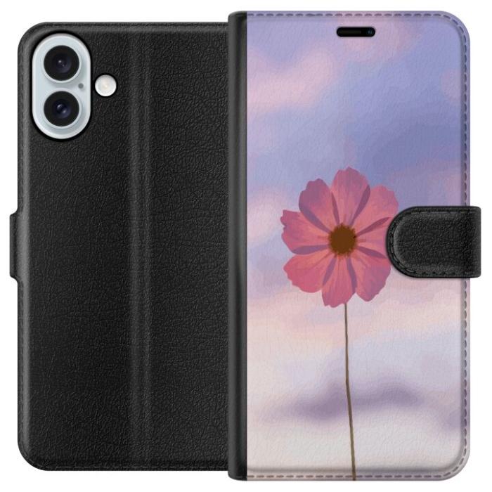 iSecrets - Plånboksfodral till Apple iPhone 16 Plus med Rosa blomma