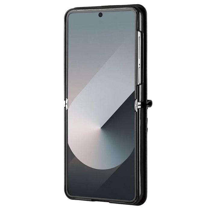 LC.imeeke - LC.IMEEKE L1 Series Samsung Galaxy Z Flip7 Fodral KonstLäder - Svart