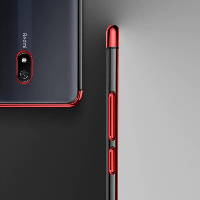 OEM - Clear skal med frame till Xiaomi Redmi 8A - Blå