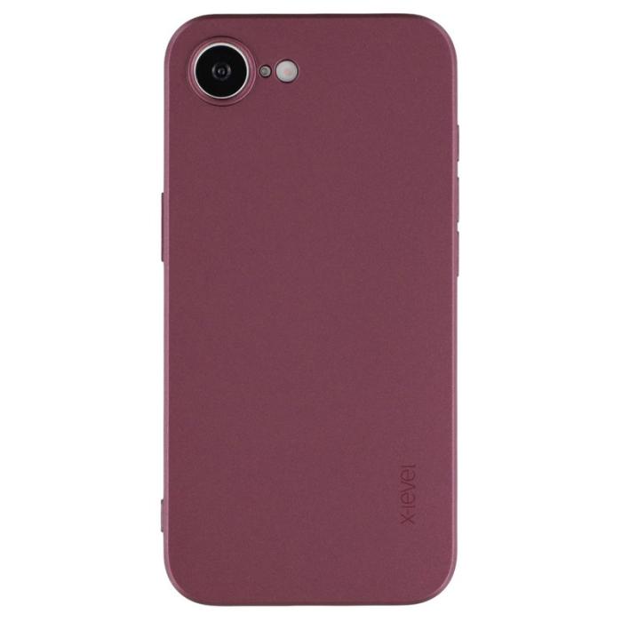 X-Level - X-LEVEL Guardian Series Mobilskal till iPhone 16e Soft TPU Vinröd