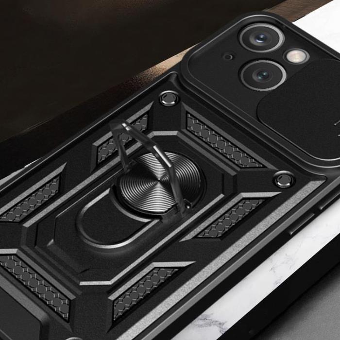 OEM - iPhone 15 Plus Mobilskal Camshield Hybrid Armor - Blå