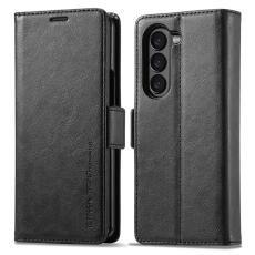 LC.imeeke - LC.IMEEKE Samsung Galaxy Z Fold5 Pl&aring;nboksfodral Konstl&auml;der - Svart