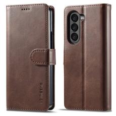 LC.imeeke - LC.IMEEKE Samsung Galaxy Z Fold6 Pl&aring;nboksfodral Konstl&auml;der - Brun