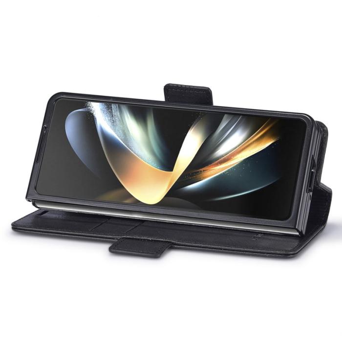 LC.imeeke - LC.IMEEKE Samsung Galaxy Z Fold5 Plånboksfodral Konstläder - Svart
