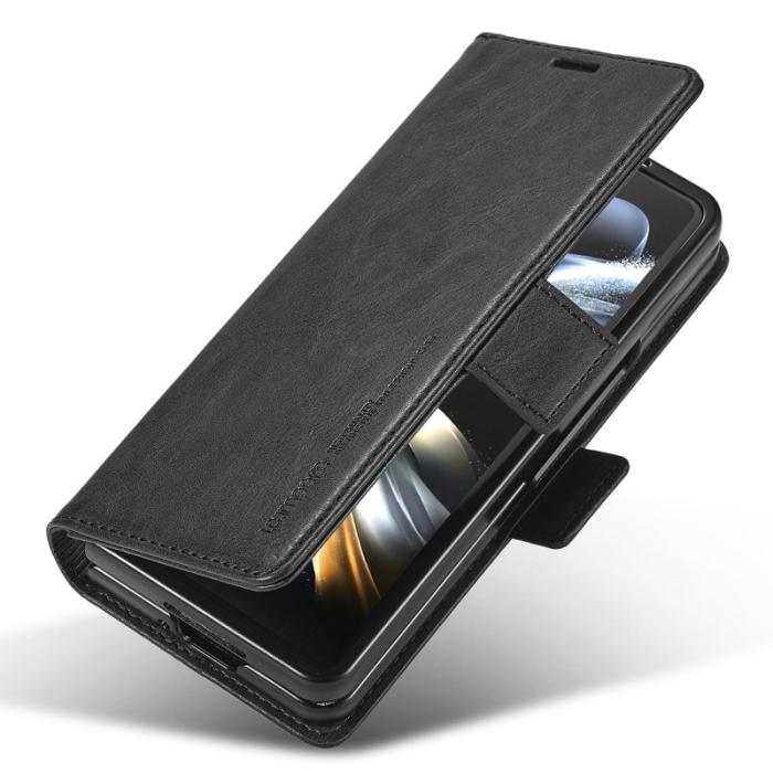 LC.imeeke - LC.IMEEKE Samsung Galaxy Z Fold5 Plånboksfodral Konstläder - Svart