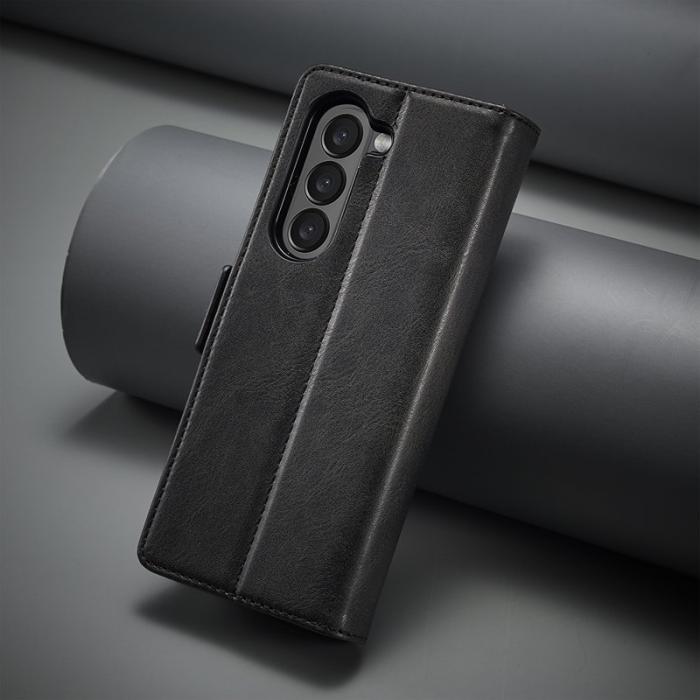LC.imeeke - LC.IMEEKE Samsung Galaxy Z Fold5 Plånboksfodral Konstläder - Svart