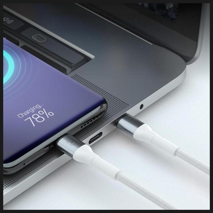 3MK - 3MK USB-A till USB-C 18W kabel 9V/2A 1m N-SERIES Hyper - Vit