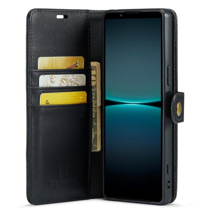 DG.MING - DG.MING Sony Xperia 1 V Plånboksfodral Äkta Läder 2in1 - Svart