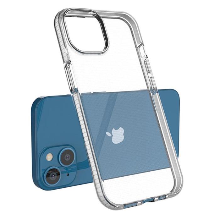 OEM - iPhone 14 Skal Spring Silicone med Ram - Svart