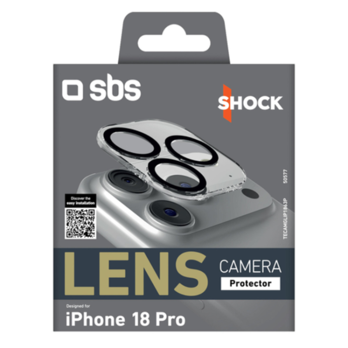 SBS - SBS Härdat Glas Kameraskydd För iPhone 18 Pro/iPhone 17 Pro Protector