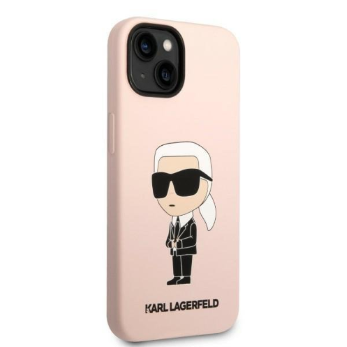 KARL LAGERFELD - Karl Lagerfeld iPhone 14 Plus Skal Silicone Ikonik - Rosa