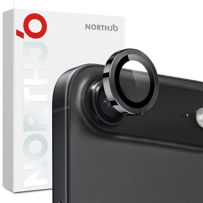 NORTHJO - Northjo iPhone 17 Air Härdat Glas Kameraskydd - Svart