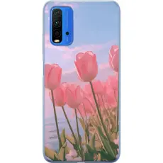 Gustaf - Mobilskal till Xiaomi Redmi Note 9 4G med Rosa Tulpaner